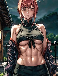 A passionate Japanese woman partially undresses in a series of images